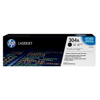 HP CC530A 304A Black Print Cartridge (3,500 Pages)